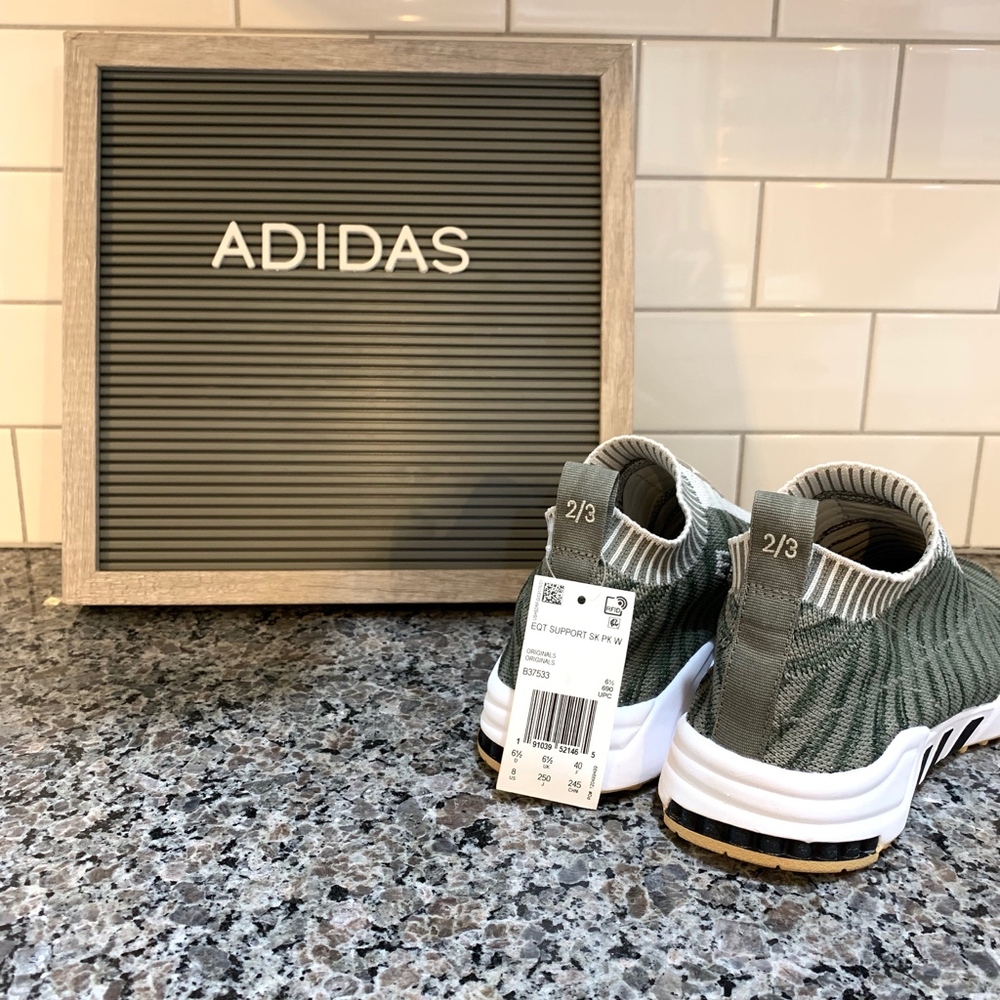 Adidas Women’s EQT Sock Primeknit Cargo-Brown New - Picture 4 of 8